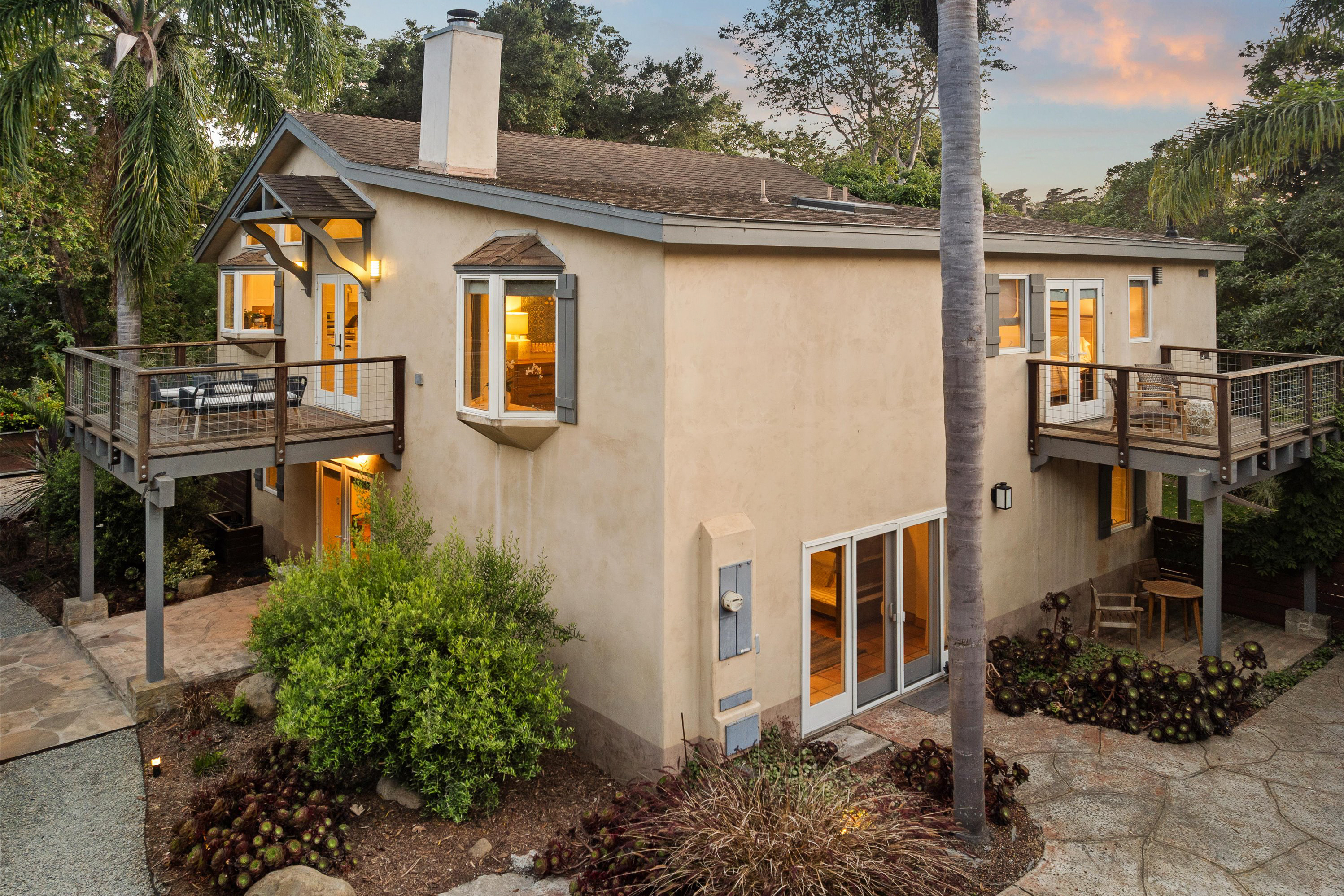 161 Loureyro Road Montecito, CA 93108 - Photo 39 of 52 a front view of a house with garden