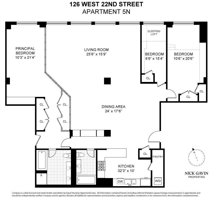 126 West 22nd Street, Unit 5N Manhattan, NY 10011 - Photo 13 of 13 a picture of a rug with a white wall and picture