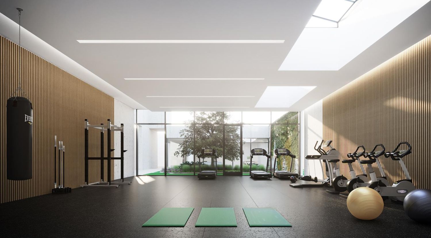 21-30 44th Drive, Unit 7D Queens, NY 11101 - Photo 8 of 14 a view of a room with gym equipment