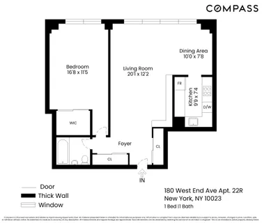 $770,000 | 180 West End Avenue, Unit 22R | Upper West Side