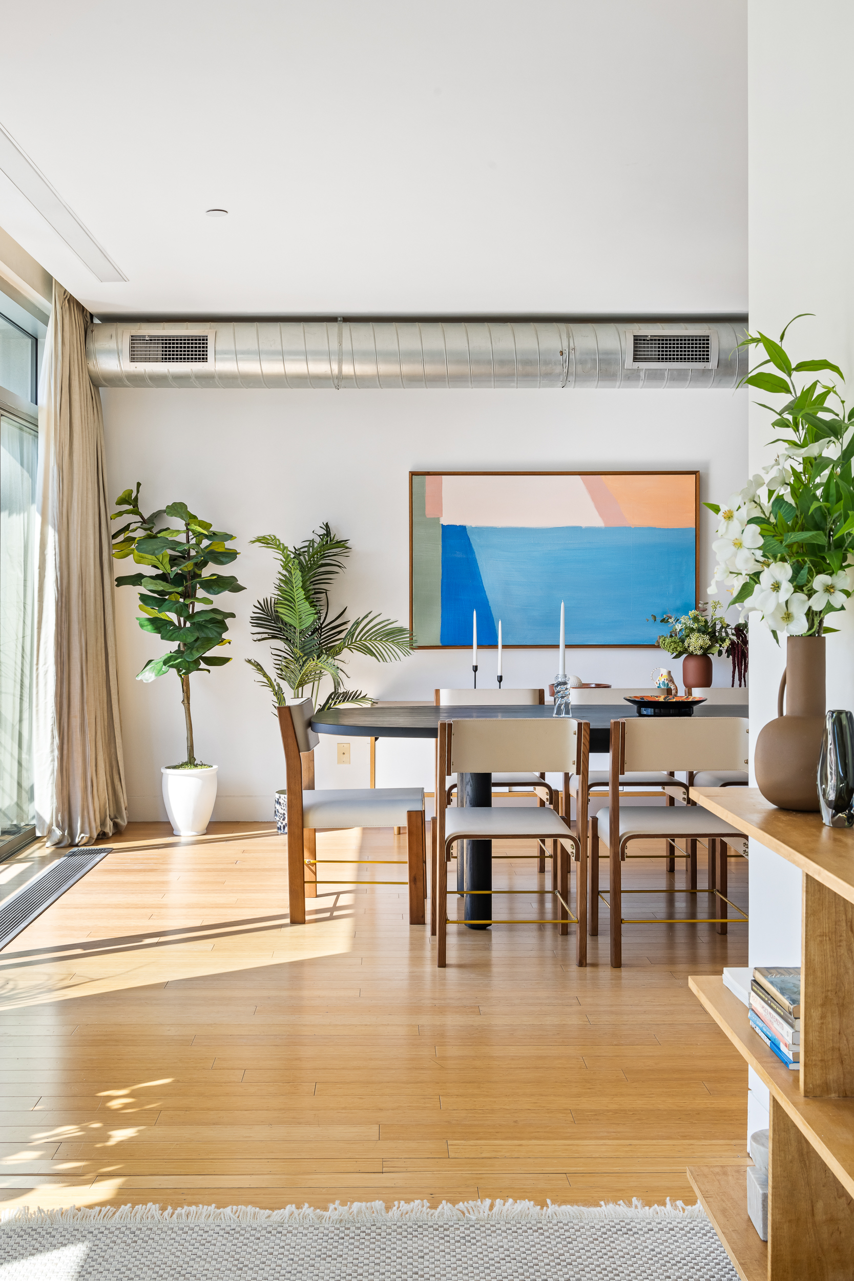 361 Manhattan Avenue, Unit 3AB Brooklyn, NY 11211 - Photo 5 of 21 a dining room with furniture and a floor to ceiling window