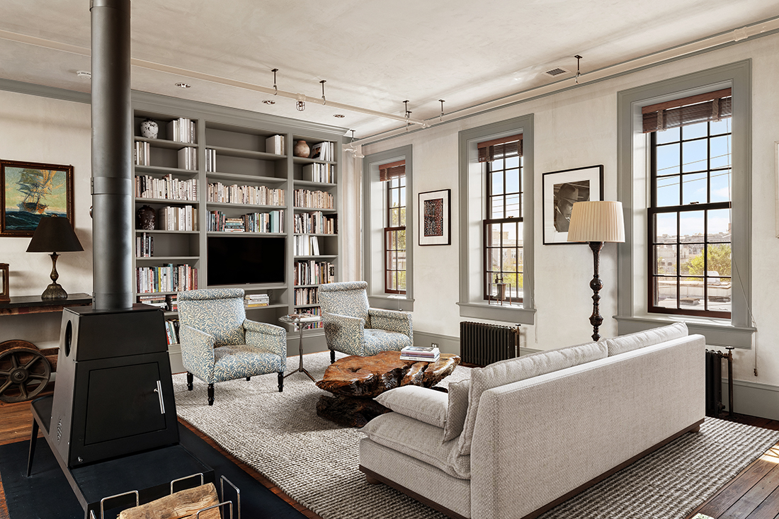 164 Coffey Street Brooklyn, NY 11231 - Photo 1 of 31 a living room with furniture and a flat screen tv