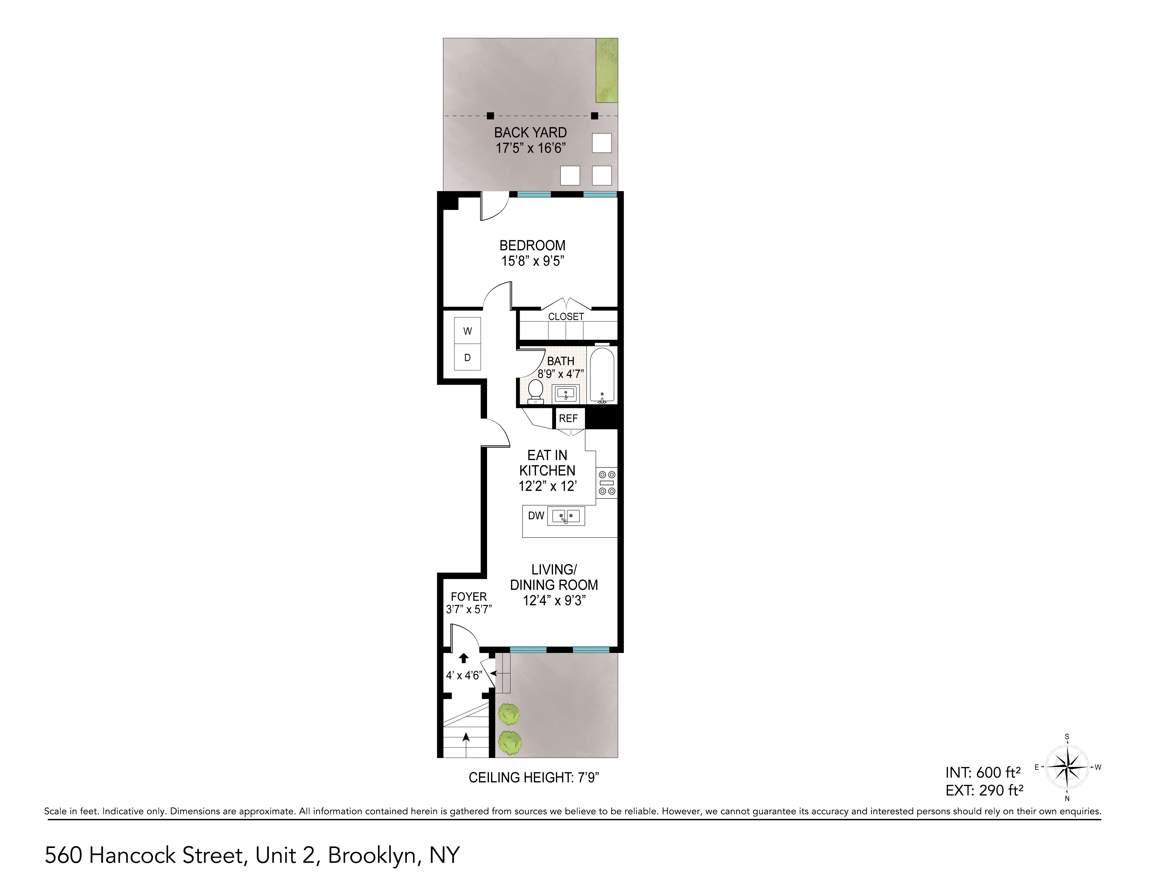 560 Hancock Street, Unit 2 Brooklyn, NY 11233 - Photo 6 of 6 a black and white photo of a room