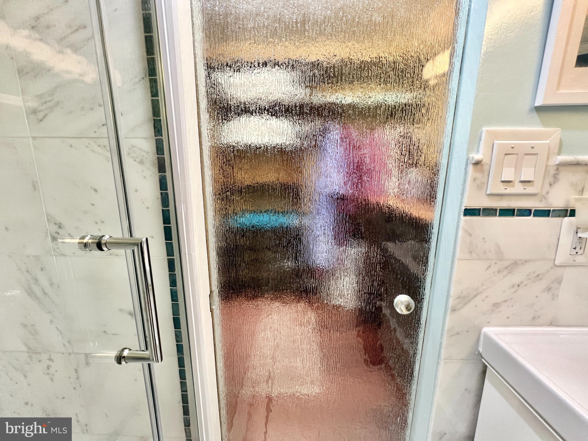 520 N Street Southwest, Unit S112 Washington, DC 20024 - Photo 15 of 45 a bathroom with a glass shower door