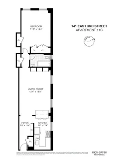 $850,000 | 141 East 3rd Street, Unit 11C | East Village
