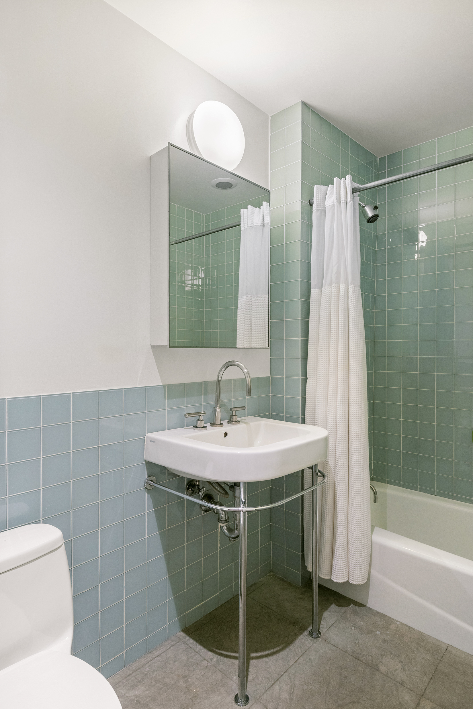 401 Hicks Street, Unit A1B Brooklyn, NY 11201 - Photo 9 of 14 a bathroom with a sink toilet and shower