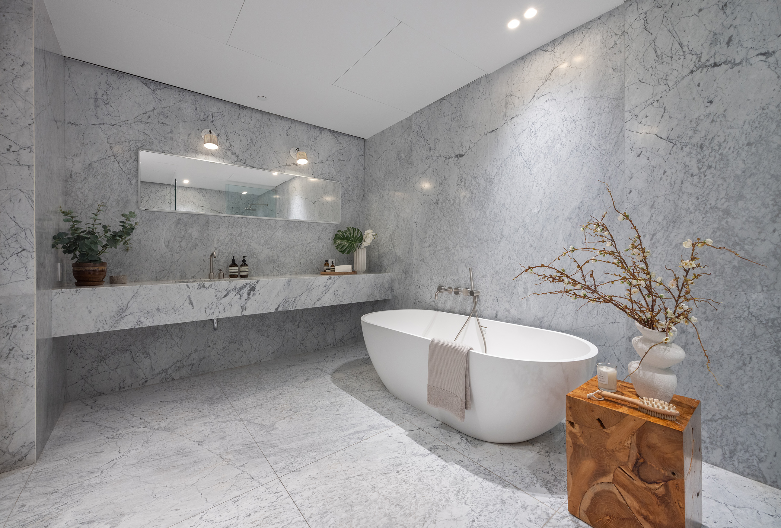 455 West 19th Street, Unit 3 Manhattan, NY 10011 - Photo 22 of 30 a large spacious bathroom with a bathtub and shower