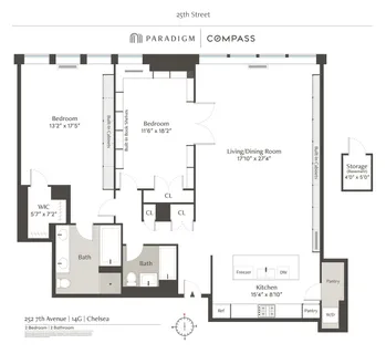 $2,800,000 | 252 7th Avenue, Unit 14G | Chelsea