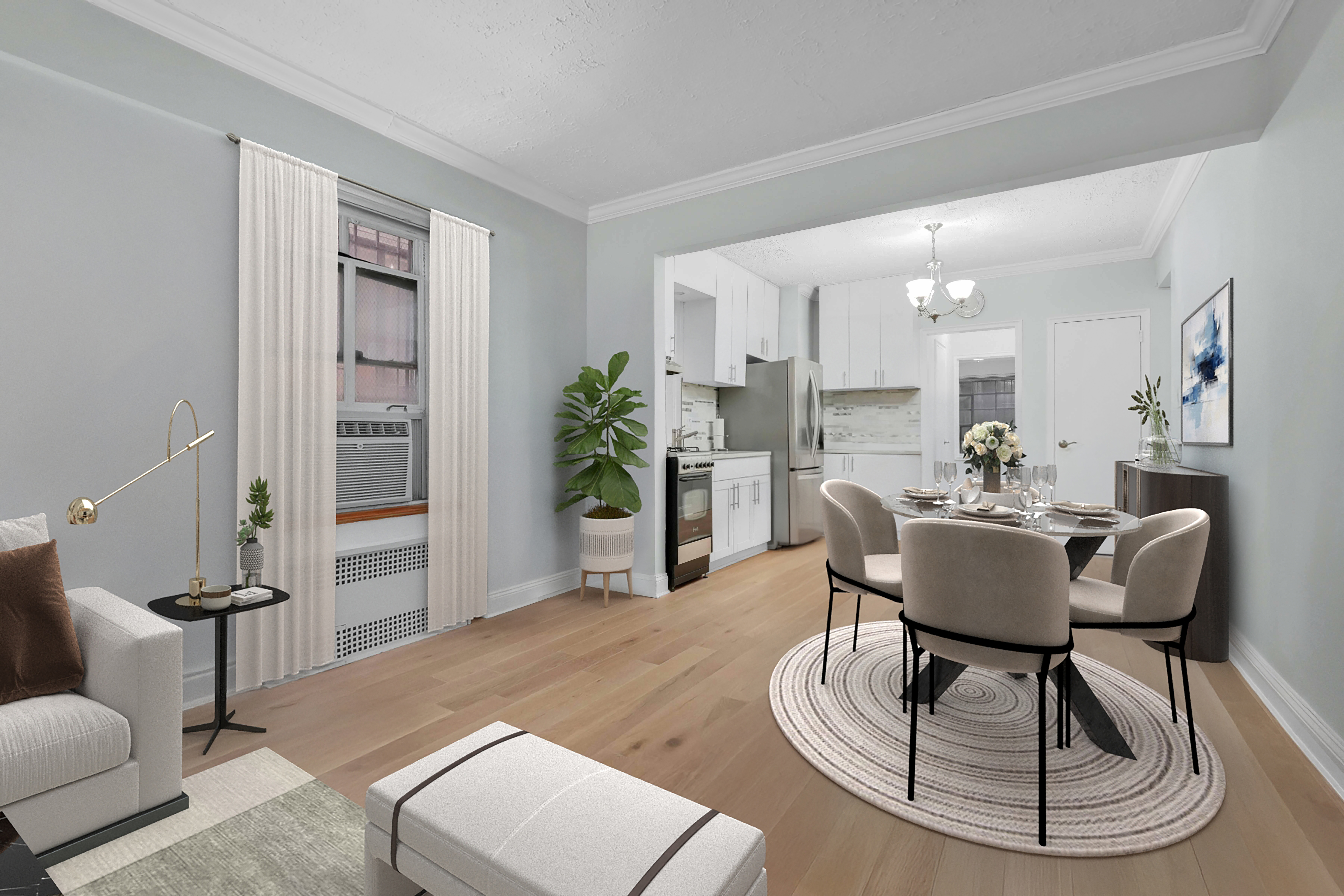 57 Montague Street, Unit 1D Brooklyn, NY 11201 - Photo 4 of 27 a living room with furniture and a potted plant