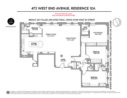 $2,995,000 | 473 West End Avenue, Unit 12A | Upper West Side