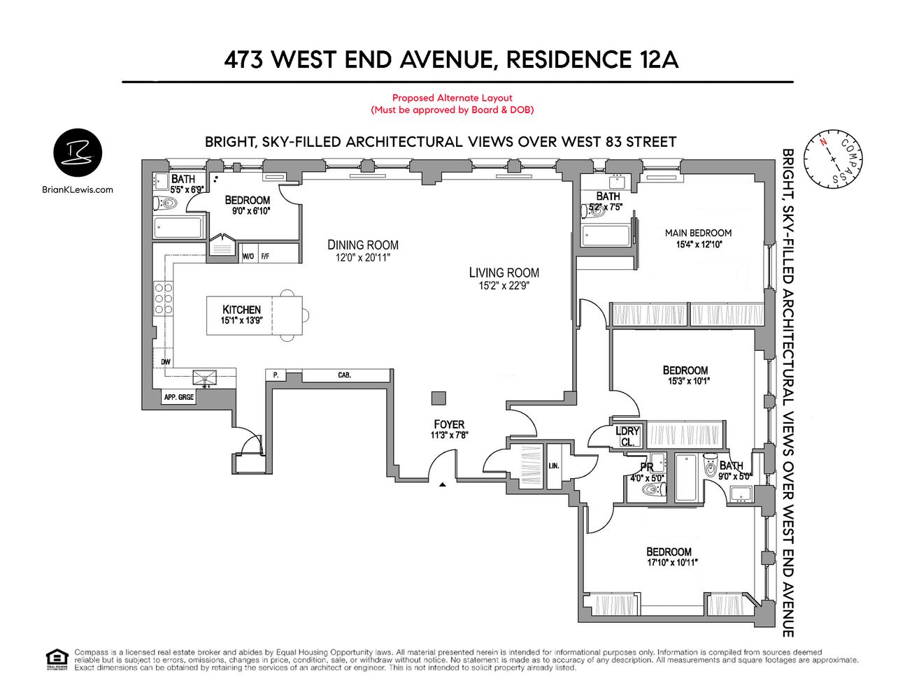 473 West End Avenue, Unit 12A Manhattan, NY 10024 - Photo 21 of 21 a picture of a floor plan