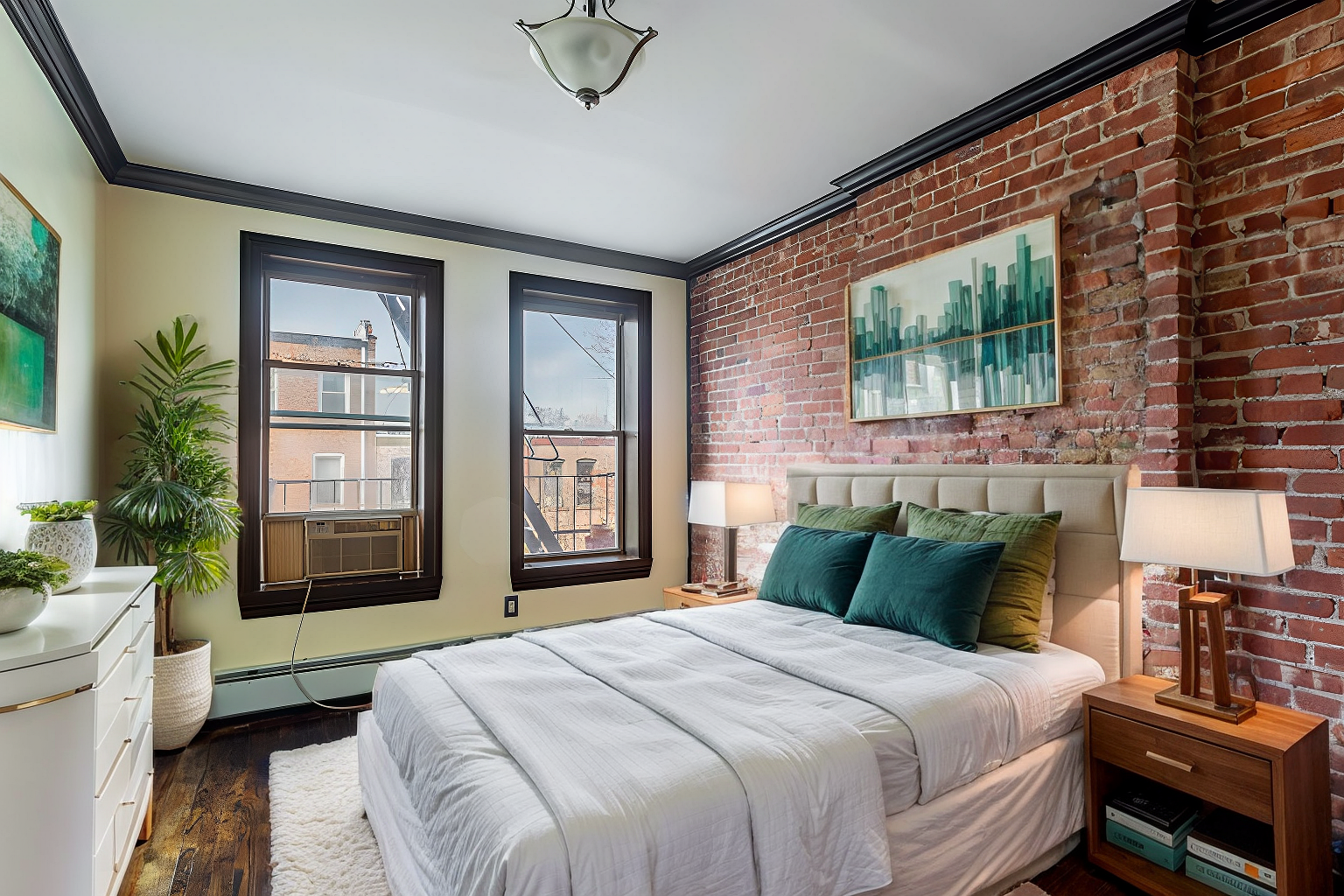 12 Virginia Place Brooklyn, NY 11213 - Photo 6 of 10 a bedroom with a large bed and a window