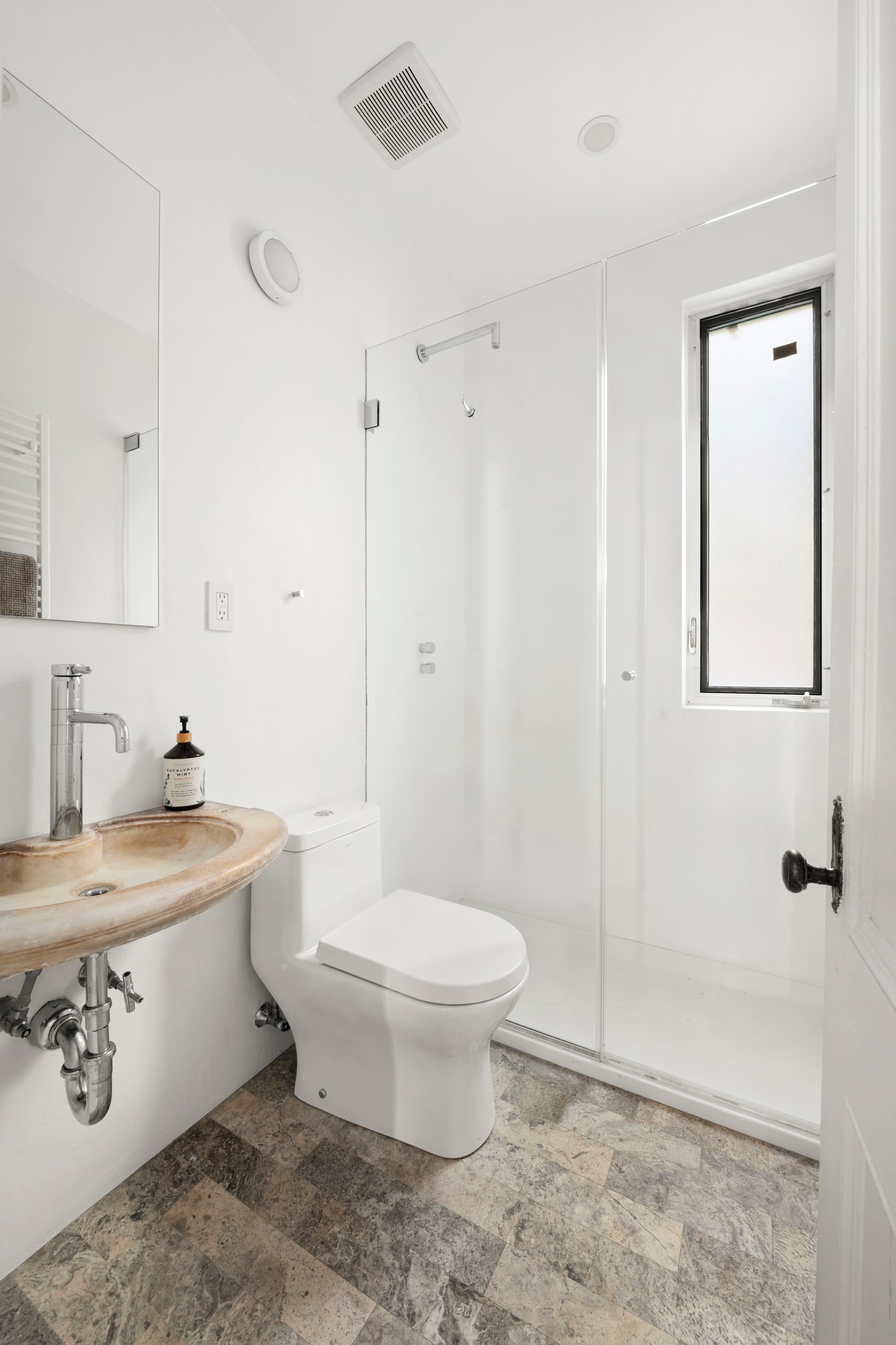 8 Sylvan Terrace Manhattan, NY 10032 - Photo 14 of 19 a bathroom with a sink toilet and shower