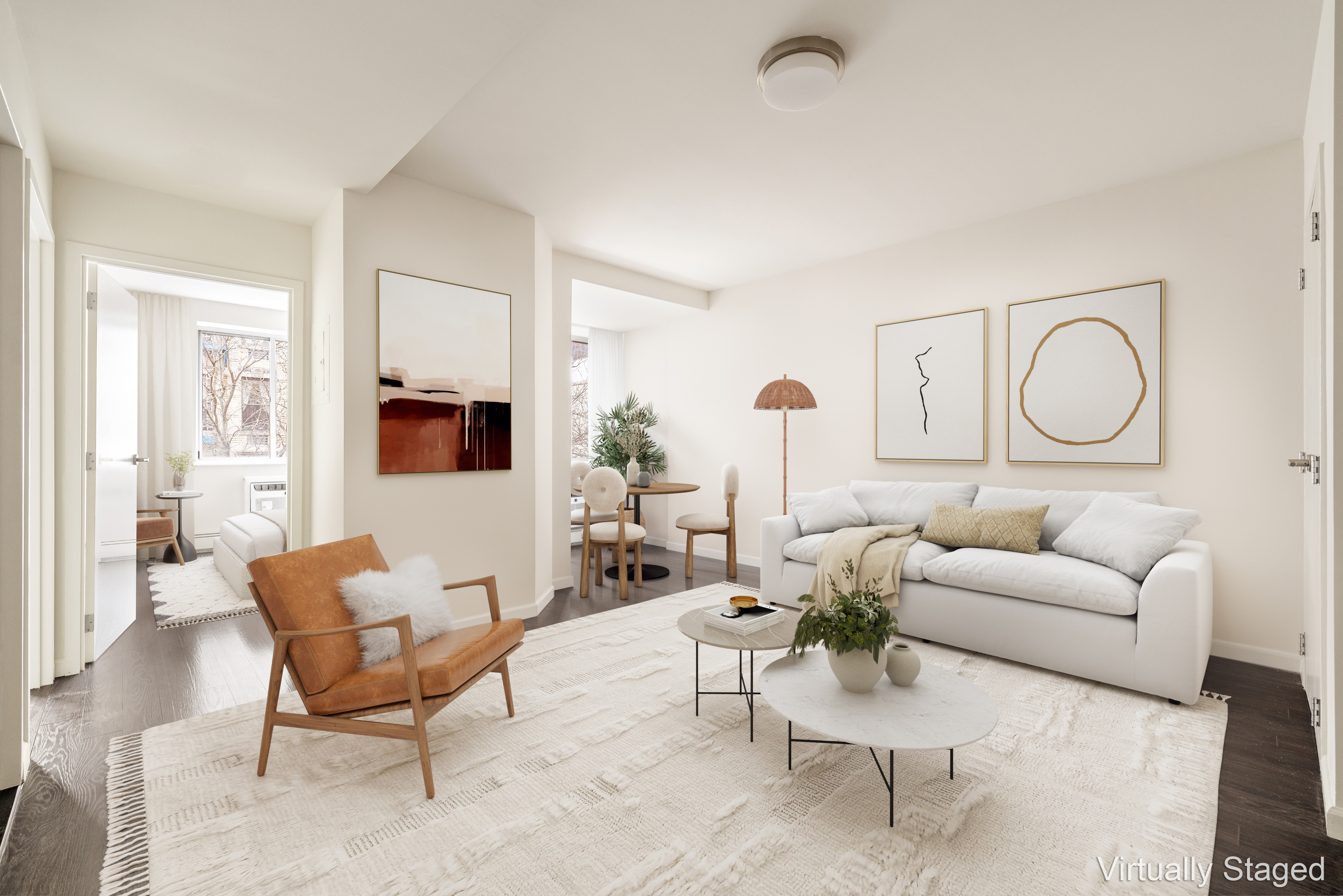 194 East 2nd Street, Unit 5L Manhattan, NY 10009 - Photo 3 of 12 a living room with furniture and a large window