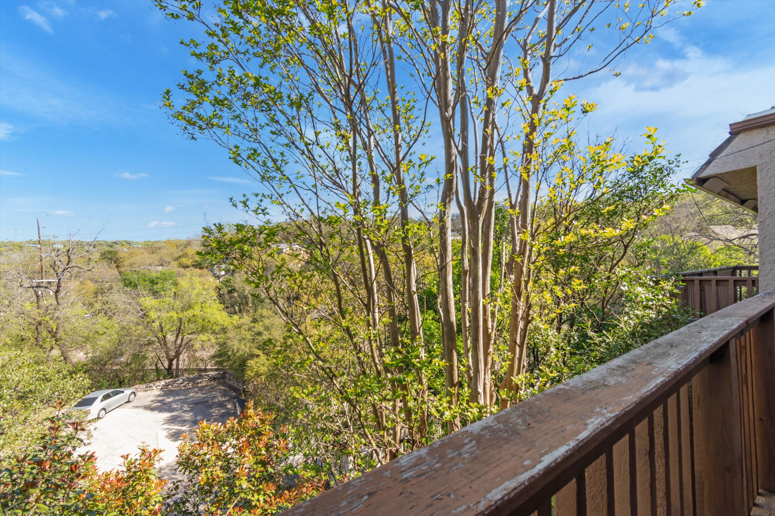 3601 Las Colinas Drive, Unit C Austin, TX 78731 - Photo 18 of 33 a view of a garden from a balcony