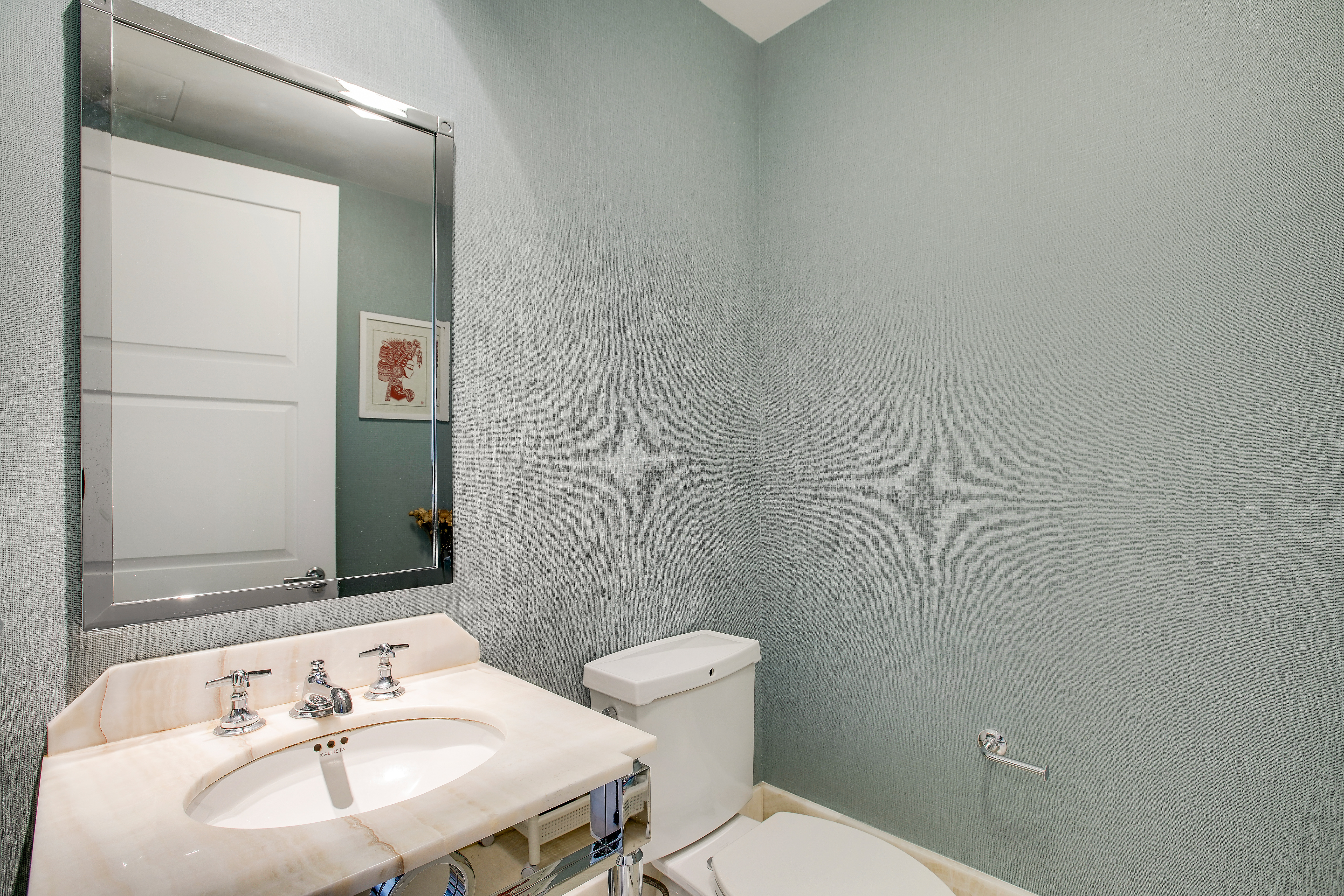 30 Park Place, Unit 46C Manhattan, NY 10007 - Photo 13 of 20 a bathroom with a sink and a toilet