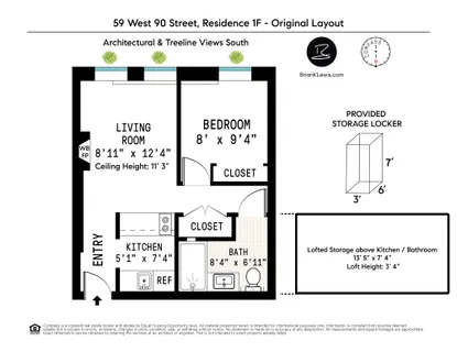 $625,000 | 59 West 90th Street, Unit 1F | Upper West Side