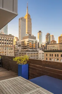 a view of a city from a balcony