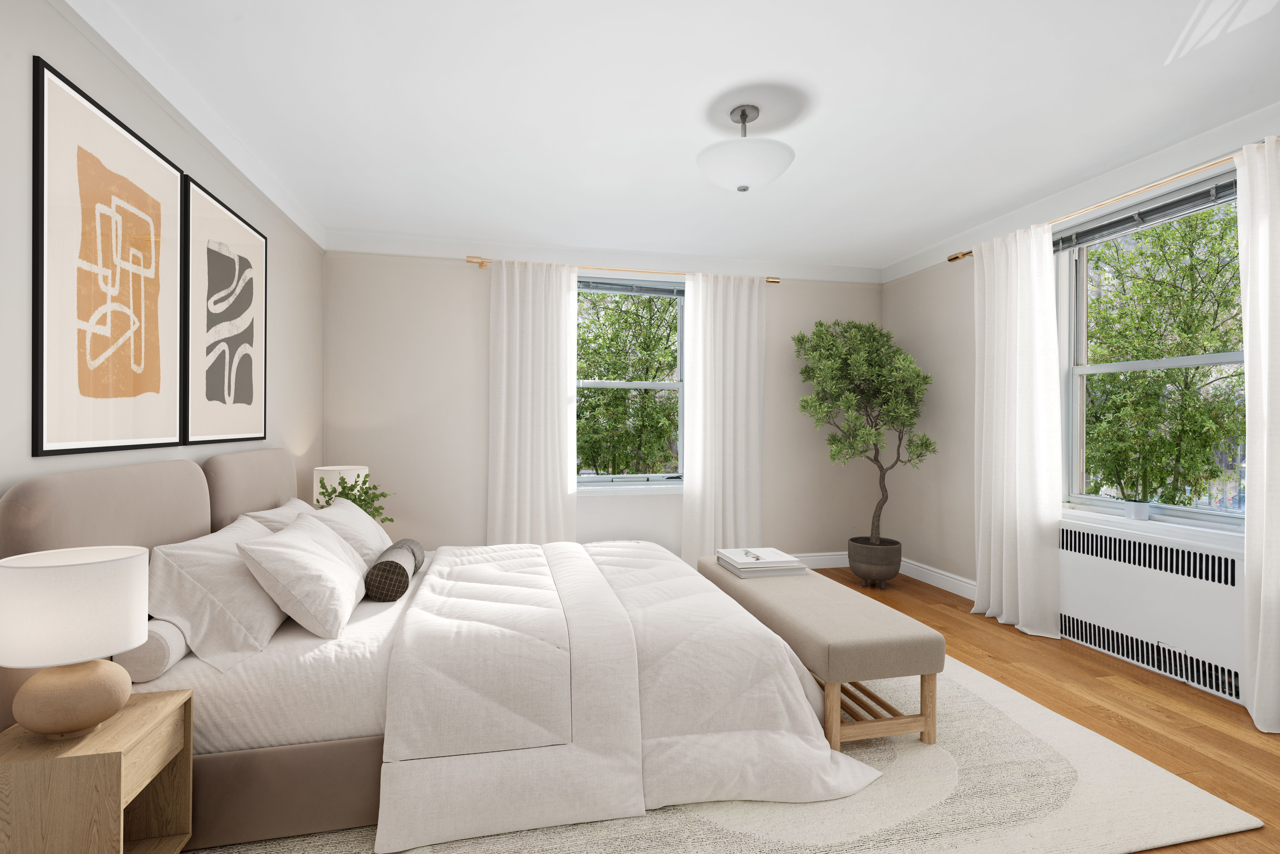 44 Prospect Park West, Unit A1 Brooklyn, NY 11215 - Photo 4 of 9 a bedroom with a large bed and a window