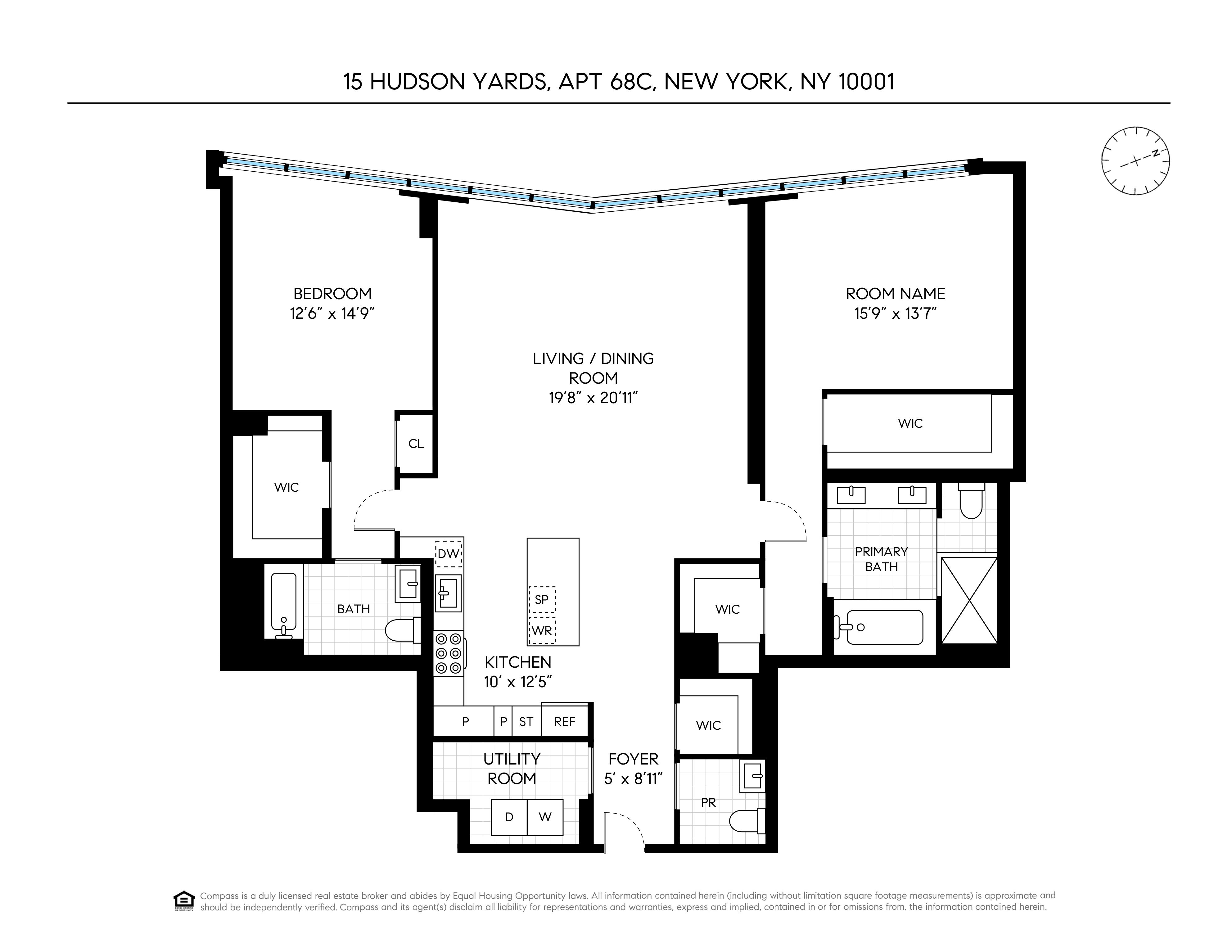 15 Hudson Yards, Unit 68C Manhattan, NY 10001 - Photo 16 of 16 a picture of a bench in front of a door