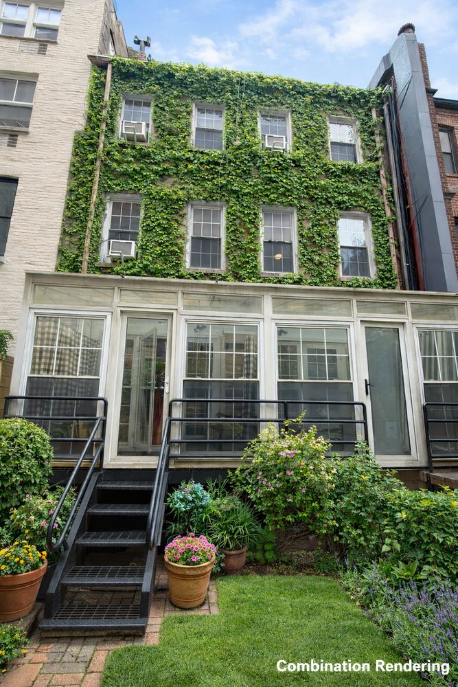 449 1/2 Hudson Street Manhattan, NY 10014 - Photo 15 of 19 aerial view of a house with a garden