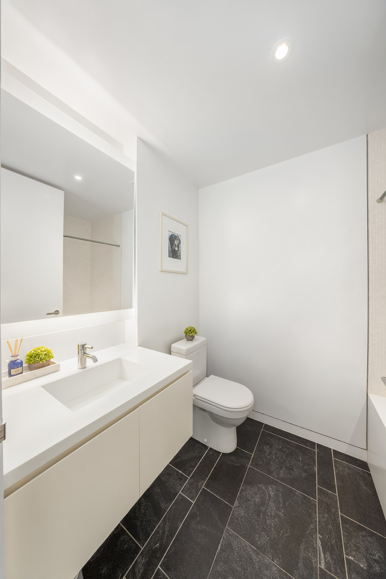 1 Grand Army Plaza, Unit 3C Brooklyn, NY 11238 - Photo 18 of 23 a bathroom with a sink toilet and a mirror