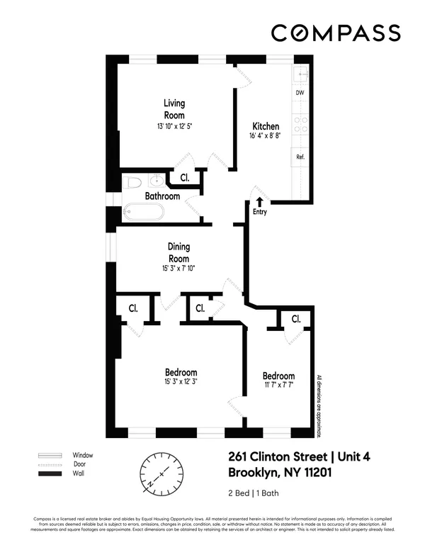 $5,750 | 261 Clinton Street, Unit 4 | Cobble Hill