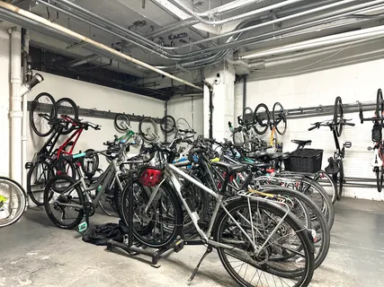 a view of a bike storage