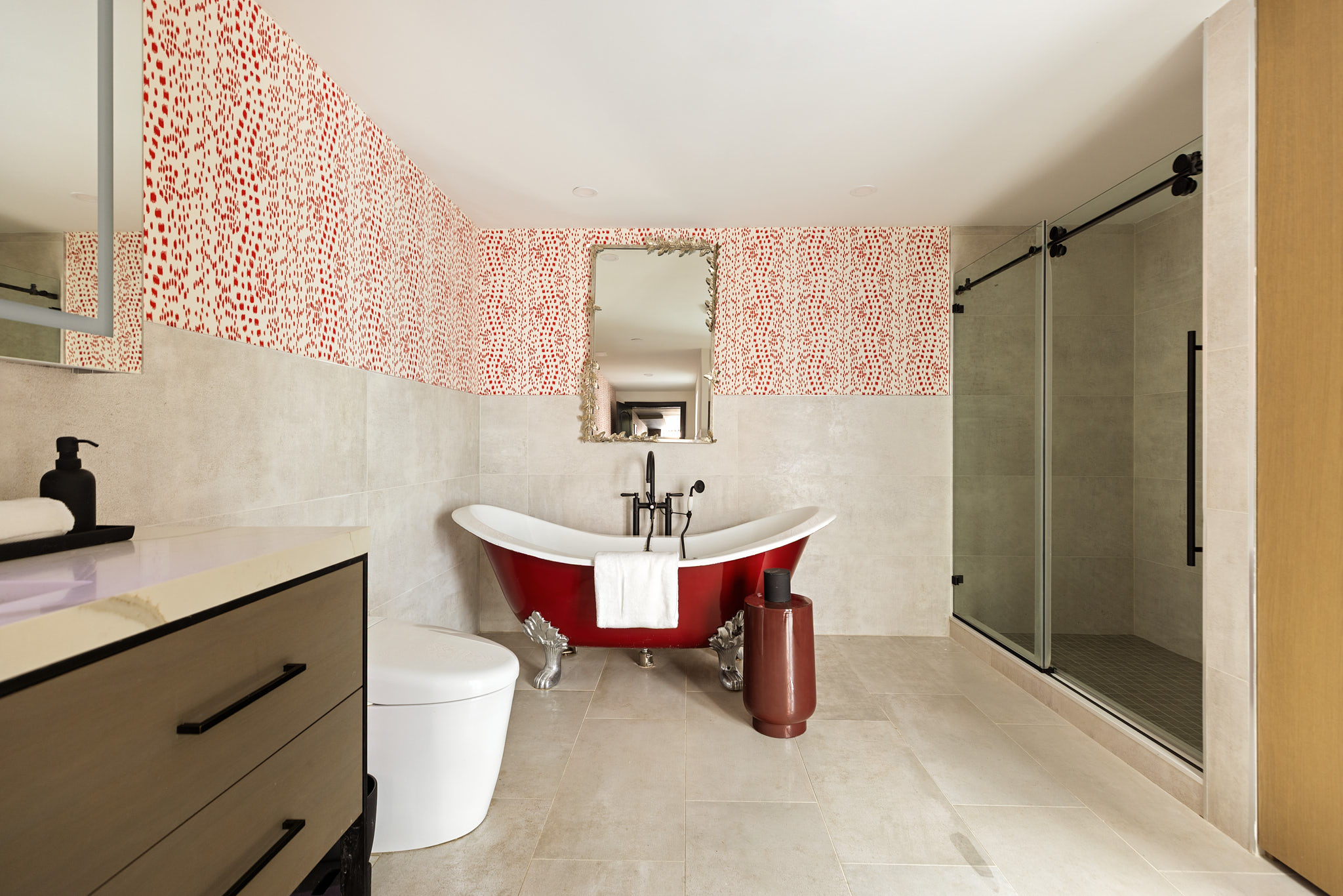 143 Milton Street Brooklyn, NY 11222 - Photo 16 of 19 a bathroom with a tub sink and mirror