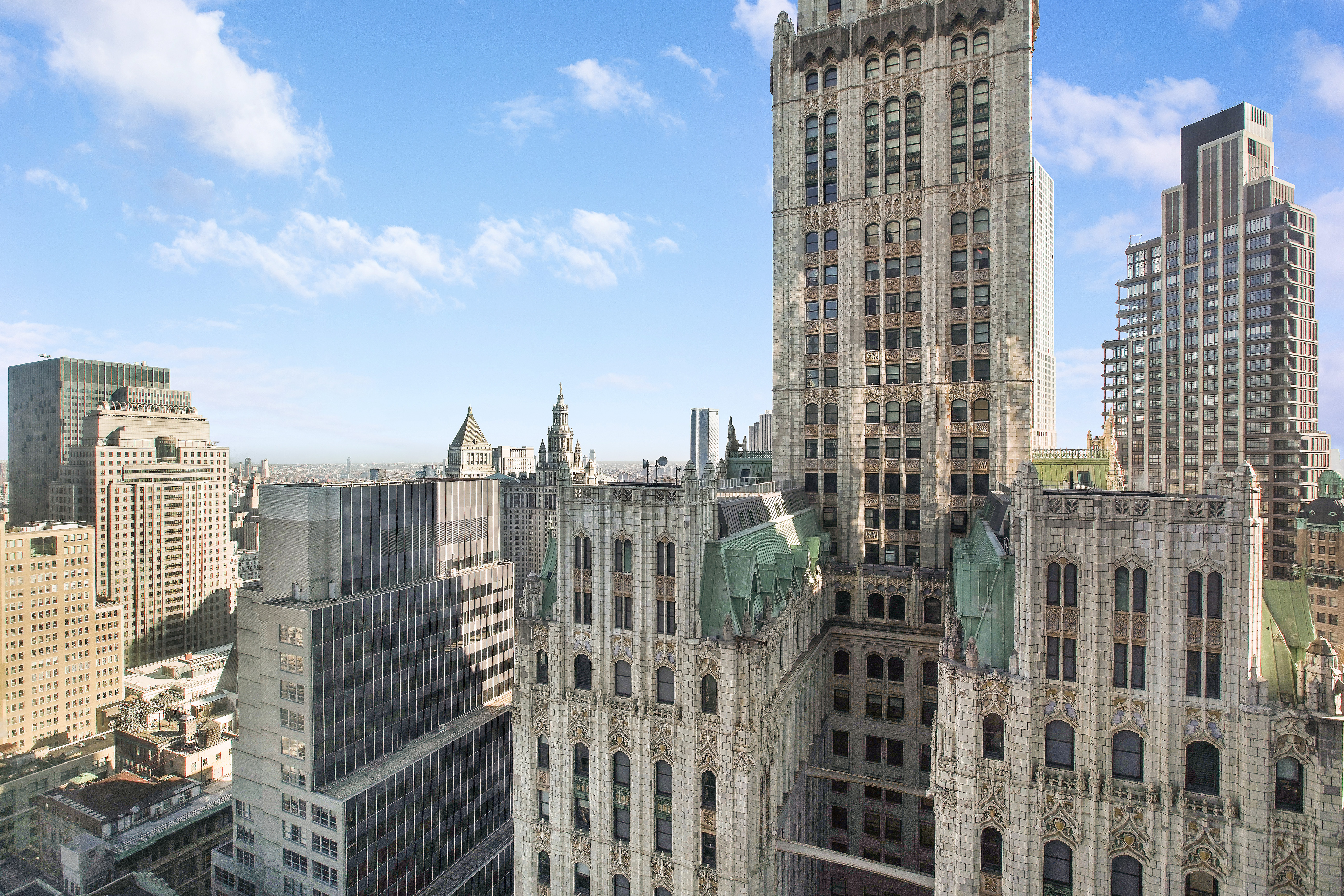 30 Park Place, Unit 46C Manhattan, NY 10007 - Photo 14 of 20 a view of a city with tall buildings