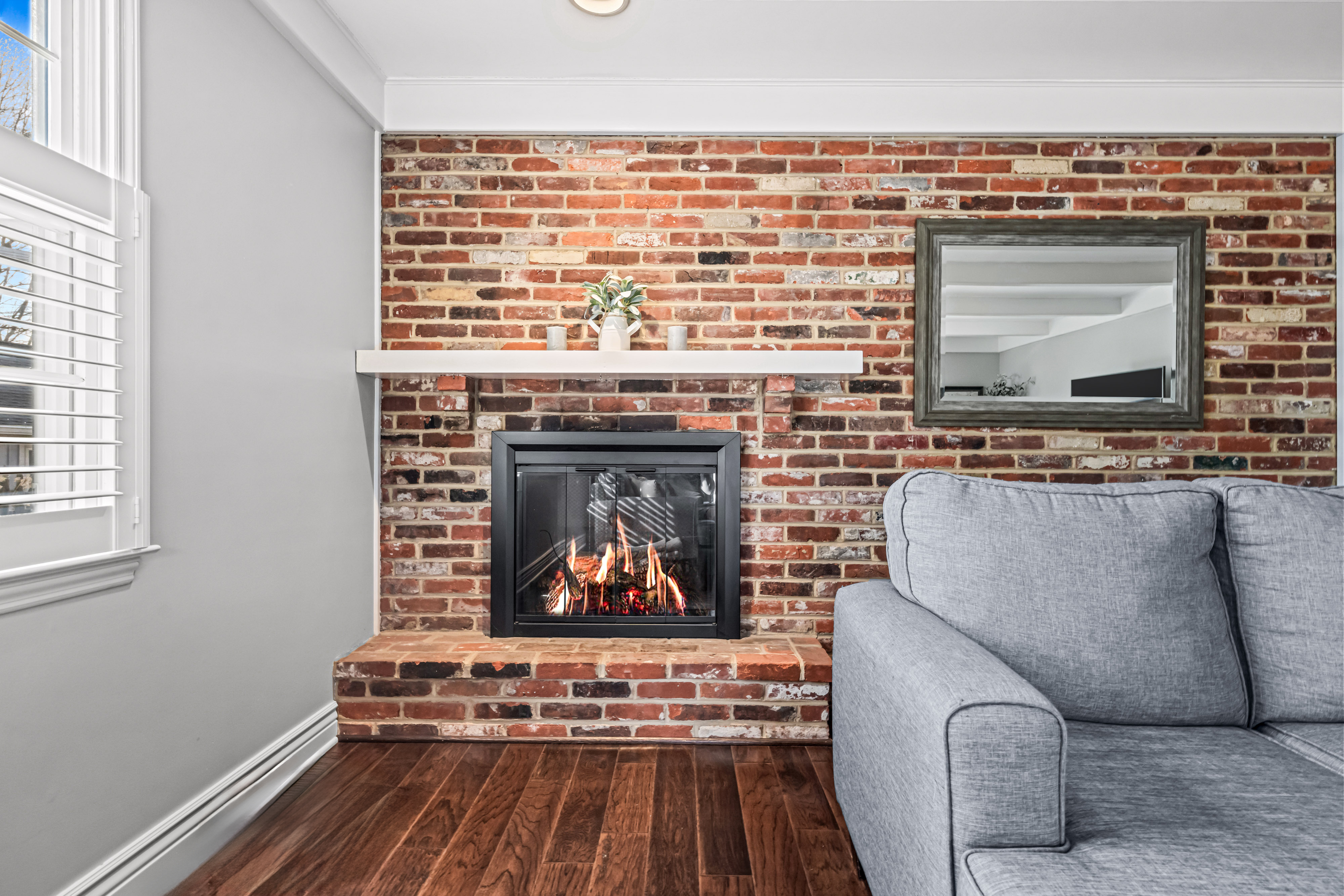 430 Pelham Road Cherry Hill, NJ 08034 - Photo 24 of 48 a living room with furniture a fireplace and a flat screen tv