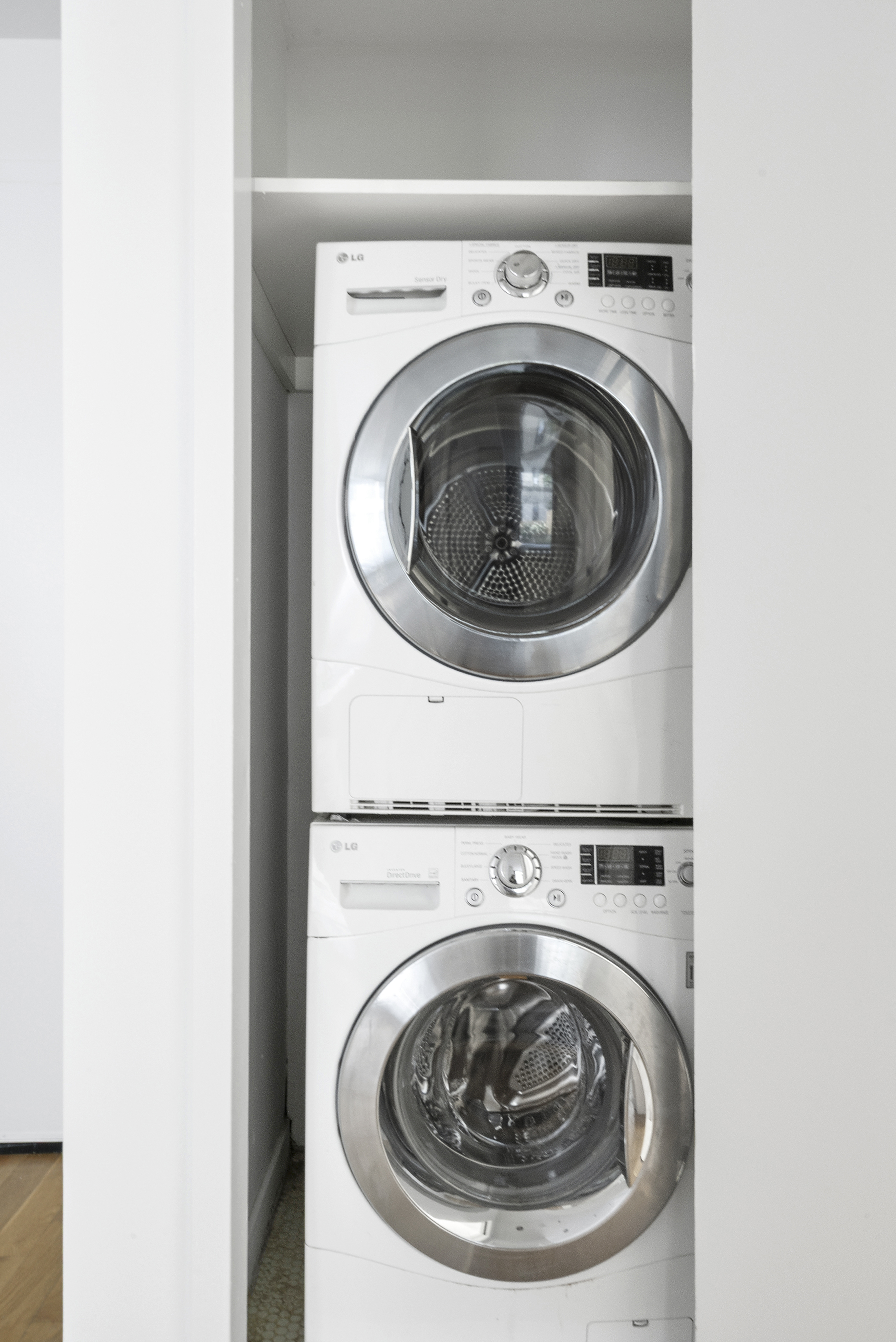 306 West 116th Street, Unit 1B Manhattan, NY 10026 - Photo 10 of 14 a utility room with dryer and washer