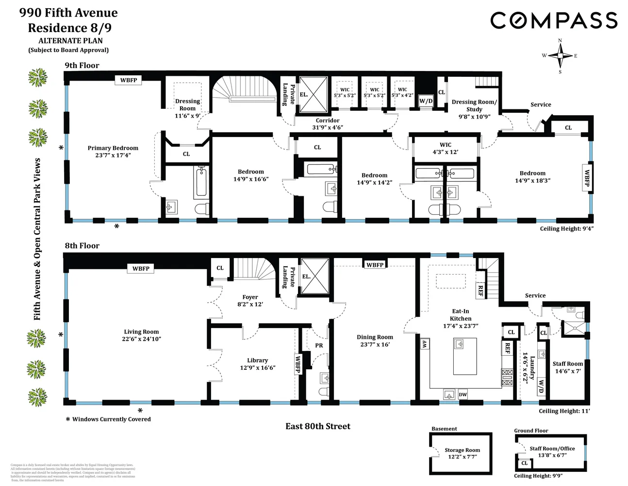 $20,000,000 | 990 5th Avenue, Unit 8/9 | Upper East Side