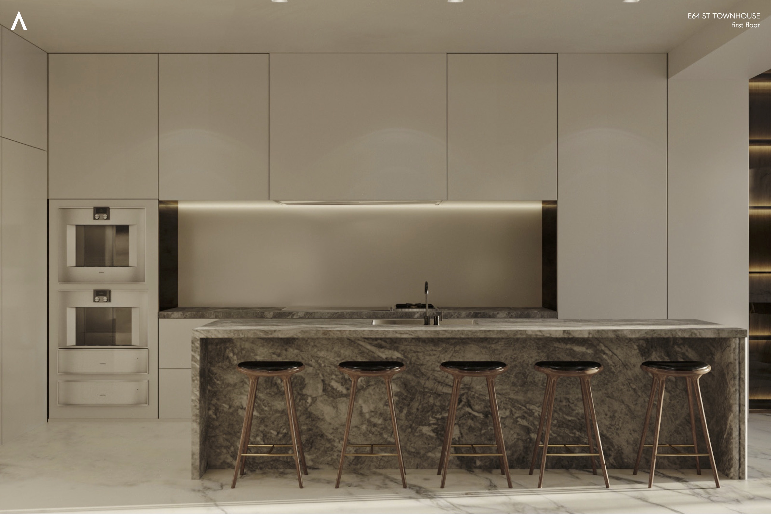 105 East 64th Street Manhattan, NY 10065 - Photo 3 of 29 a room with a table chairs and a refrigerator