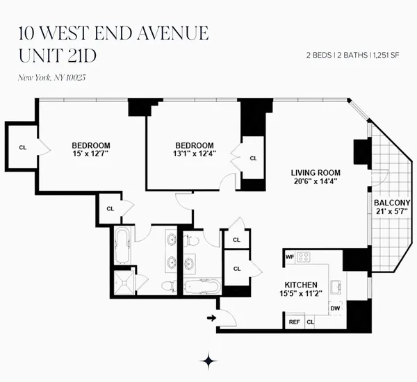 $9,500 | 10 West End Avenue, Unit 21D | Upper West Side
