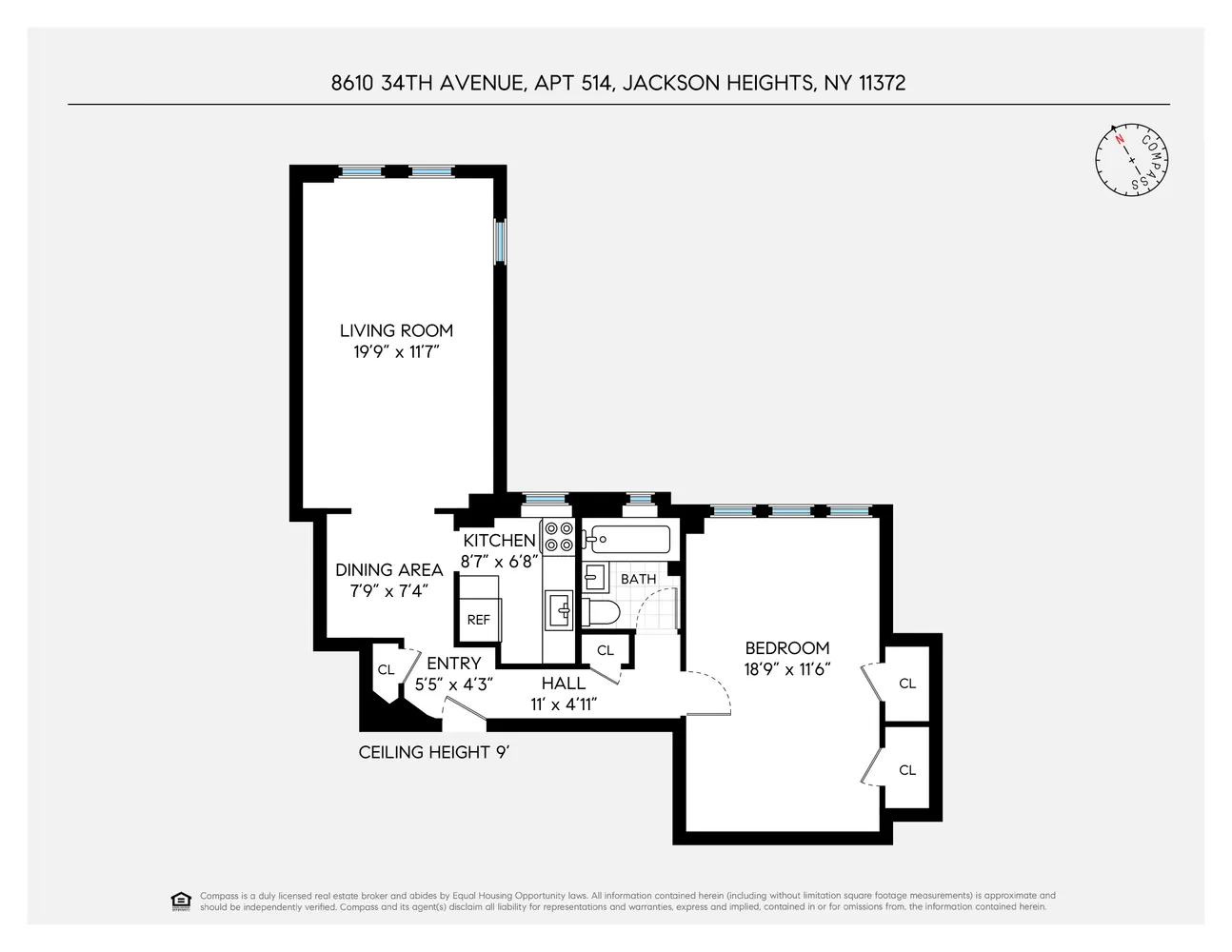 $2,500 | 86-10 34th Avenue, Unit 514 | Jackson Heights