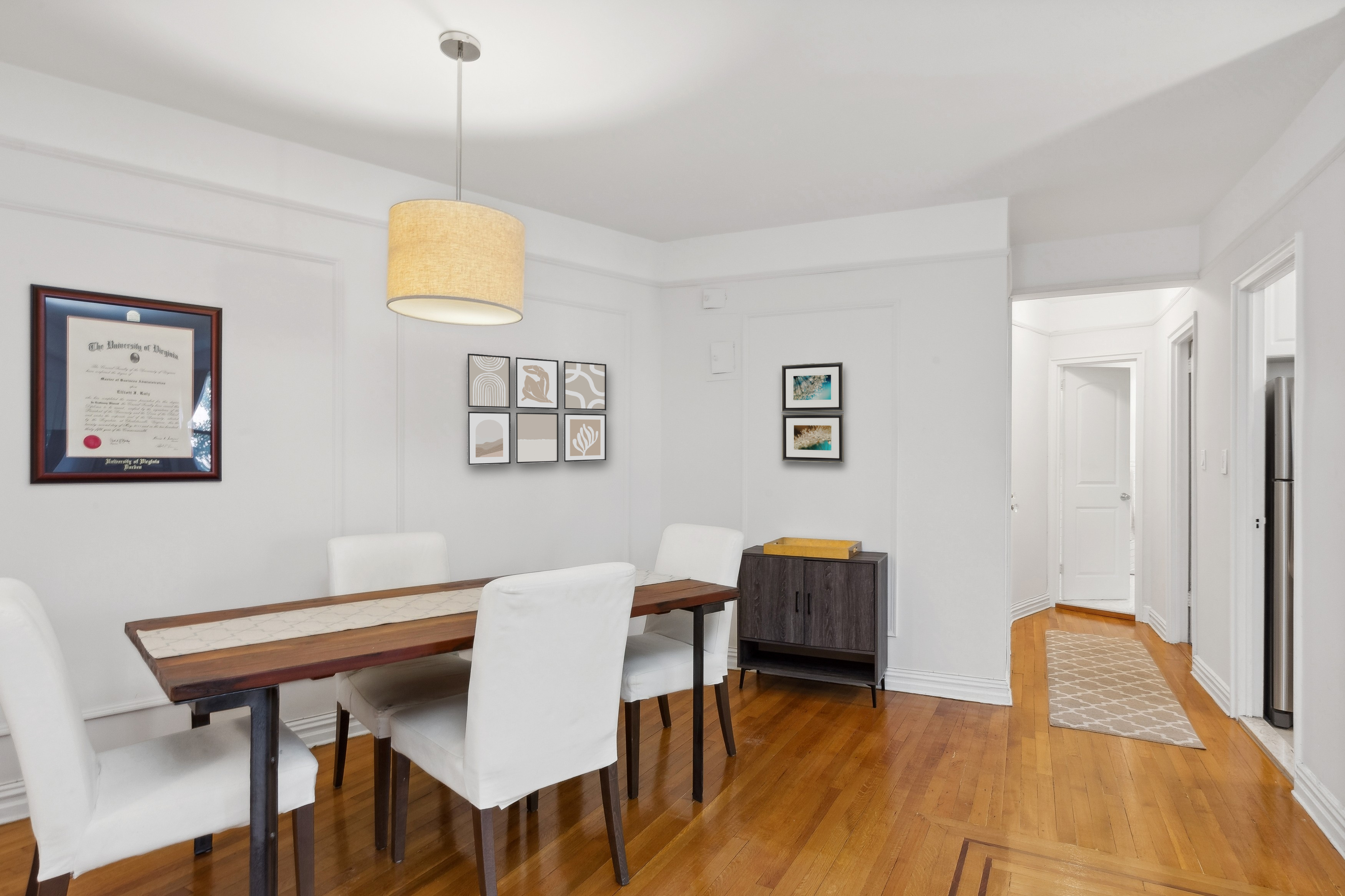 736 West 186th Street, Unit 5B Manhattan, NY 10033 - Photo 5 of 16 a view of a workspace with furniture and wooden floor
