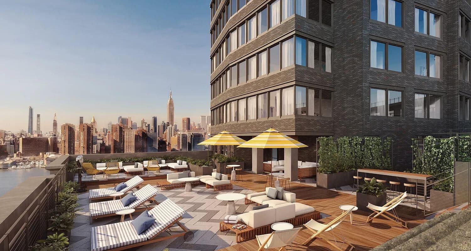 21 India Street, Unit 2101 Brooklyn, NY 11222 - Photo 8 of 22 a view of a patio with chairs and a table