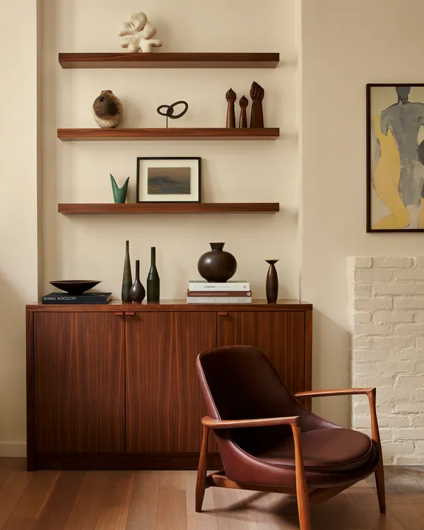 a view of cabinets and wooden floor