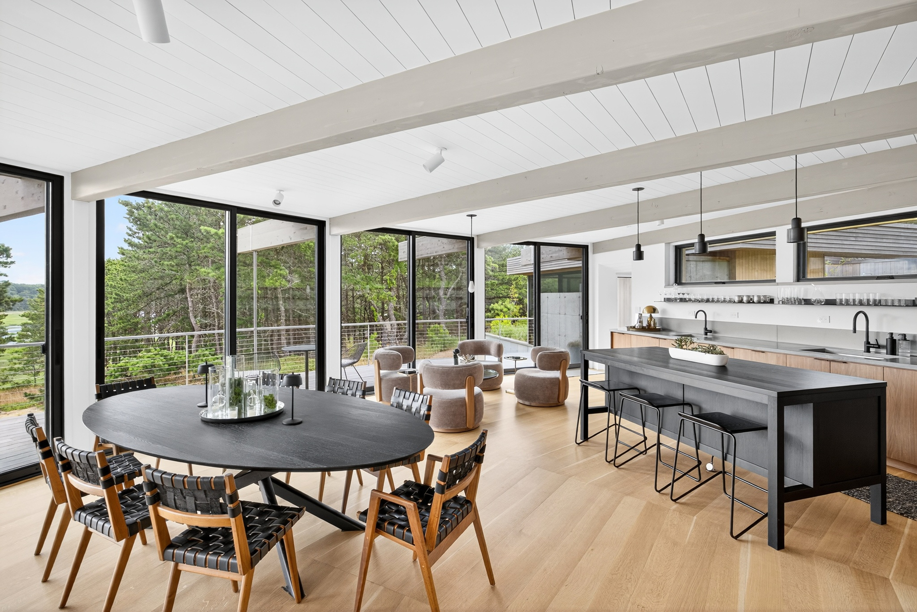375 King Phillip Road Wellfleet, MA 02667 - Photo 6 of 27 a view of a dining room with furniture window and outside view
