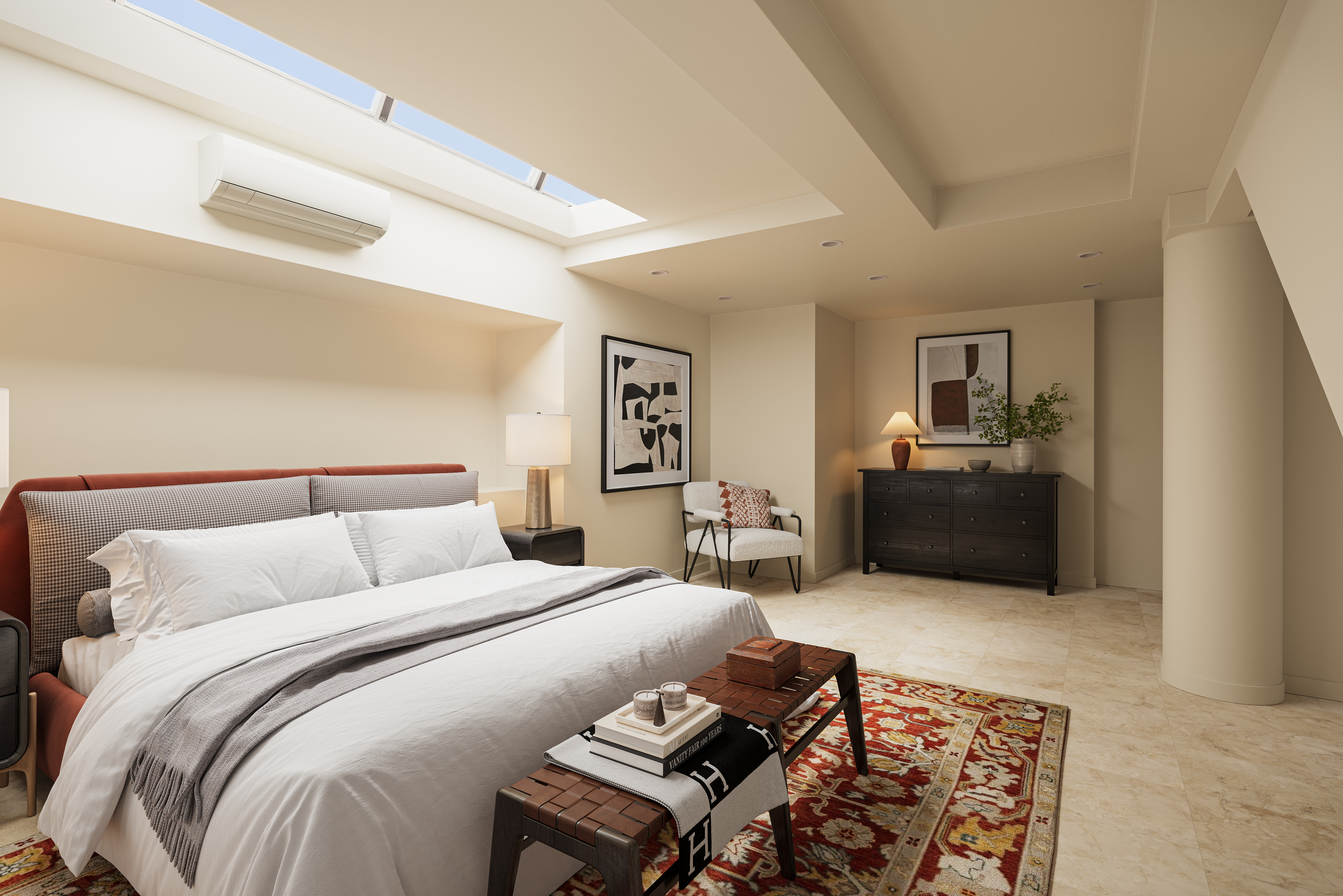 357 West 12th Street, Unit 1E Manhattan, NY 10014 - Photo 8 of 12 a bedroom with a bed and furniture