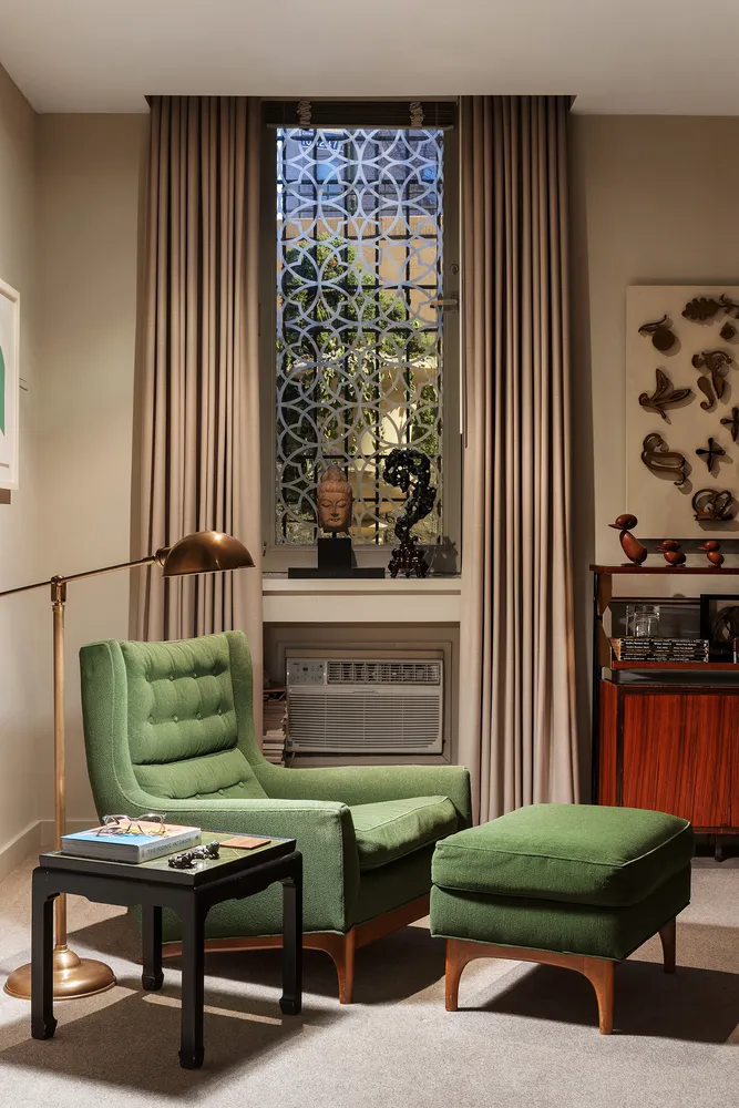 a room with furniture and a window