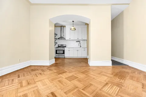a view of a kitchen with a stove