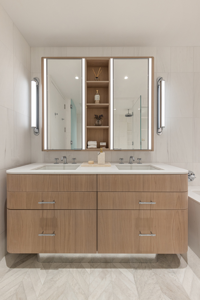 250 West 96th Street, Unit 7D Manhattan, NY 10025 - Photo 6 of 28 a bathroom with a sink and a mirror