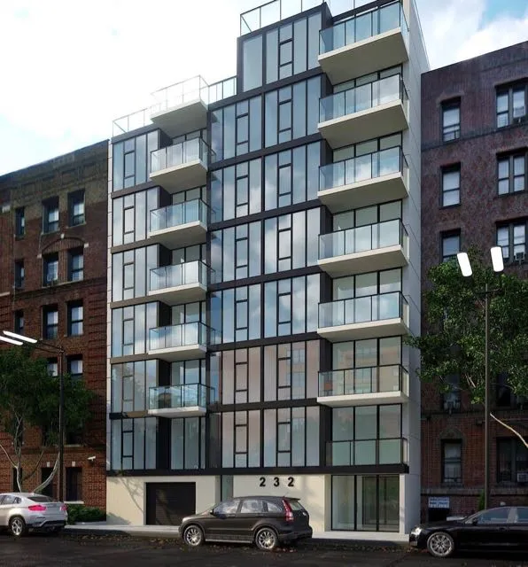 a car parked in front of a building