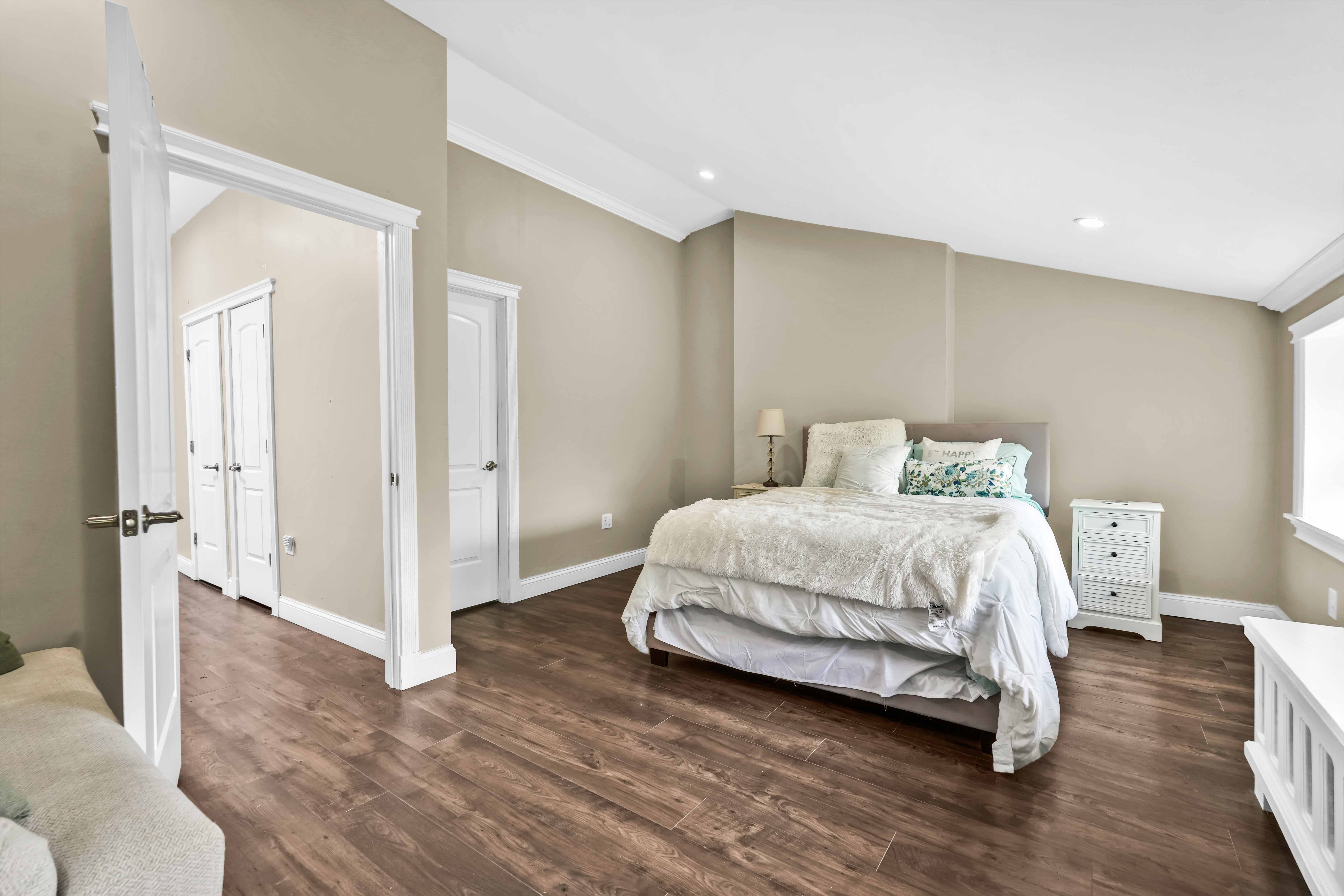 519 Monroe Street Brooklyn, NY 11221 - Photo 26 of 55 a bedroom with a bed and a view of livingroom