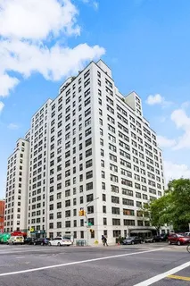 a view of a tall building