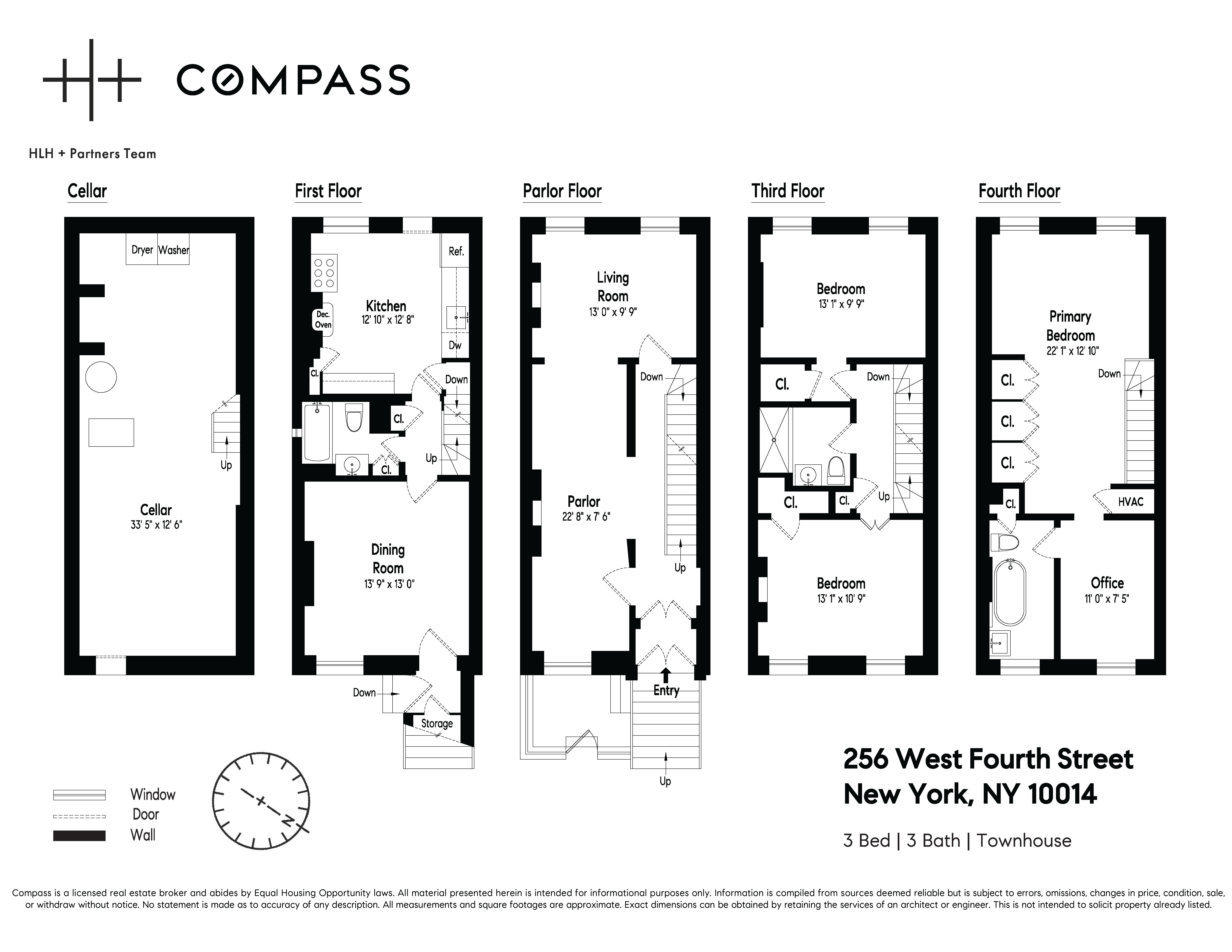 256 West 4th Street Manhattan, NY 10014 - Photo 2 of 2 a black and white photo of a living room