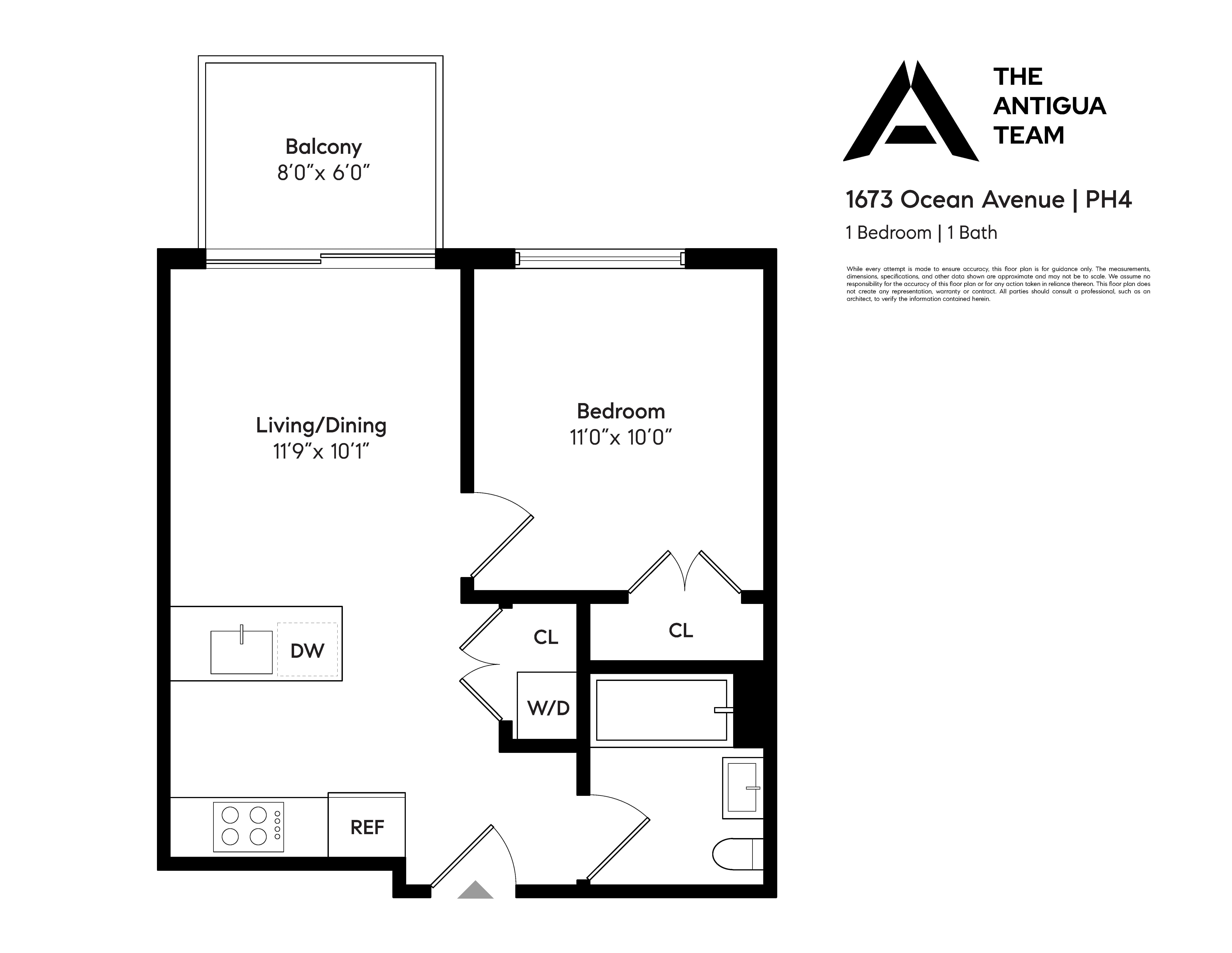 1673 Ocean Avenue, Unit PH4 Brooklyn, NY 11230 - Photo 13 of 13 a picture of a floor plan