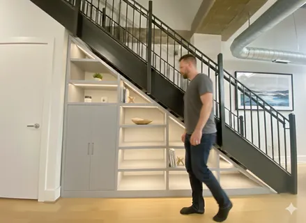 a view of a porch with seating space